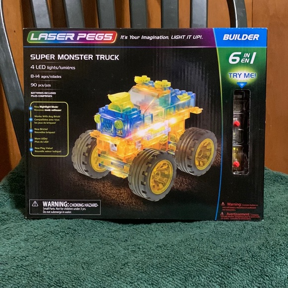 LASER PEGS 🆕. “IT’S YOUR IMAGINATION. LIGHT IT UP”- SUPER MONSTER TRUCK - Picture 1 of 7